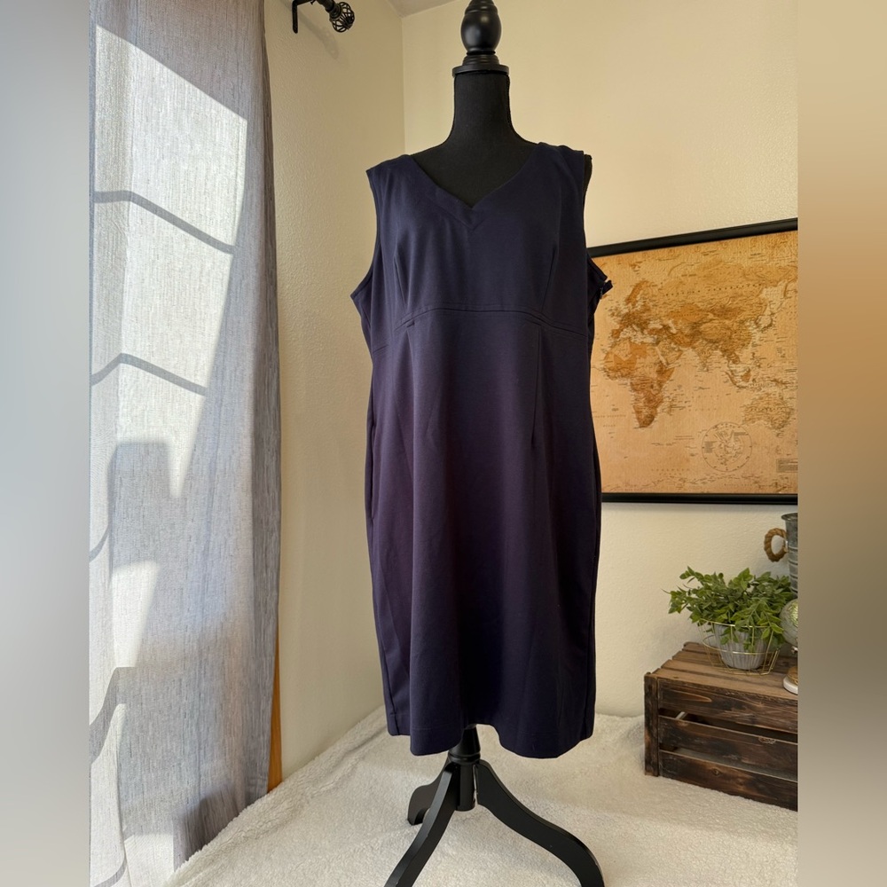 George sleeveless navy blue dress 20